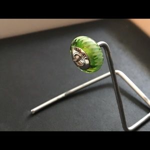 Pandora green ribbon murano